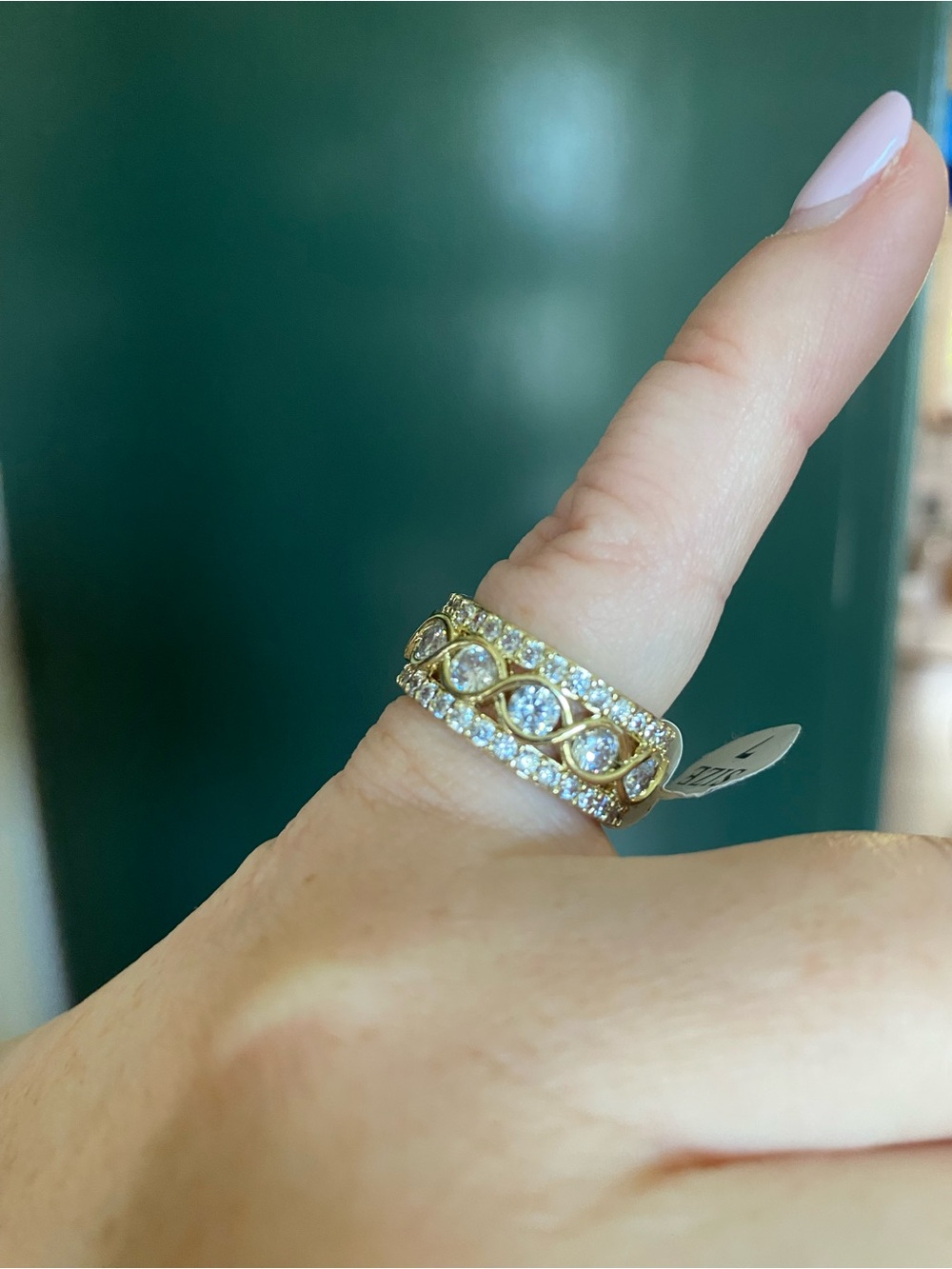 18k Brazilian Gold Filled CZ Eternity Ring